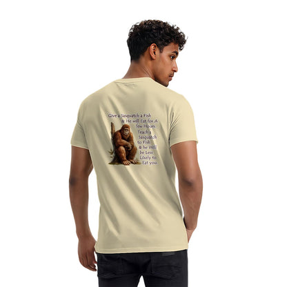 Sarcastic Sasquatch Short Sleeve 100% Cotton T-shirt- Double Sided