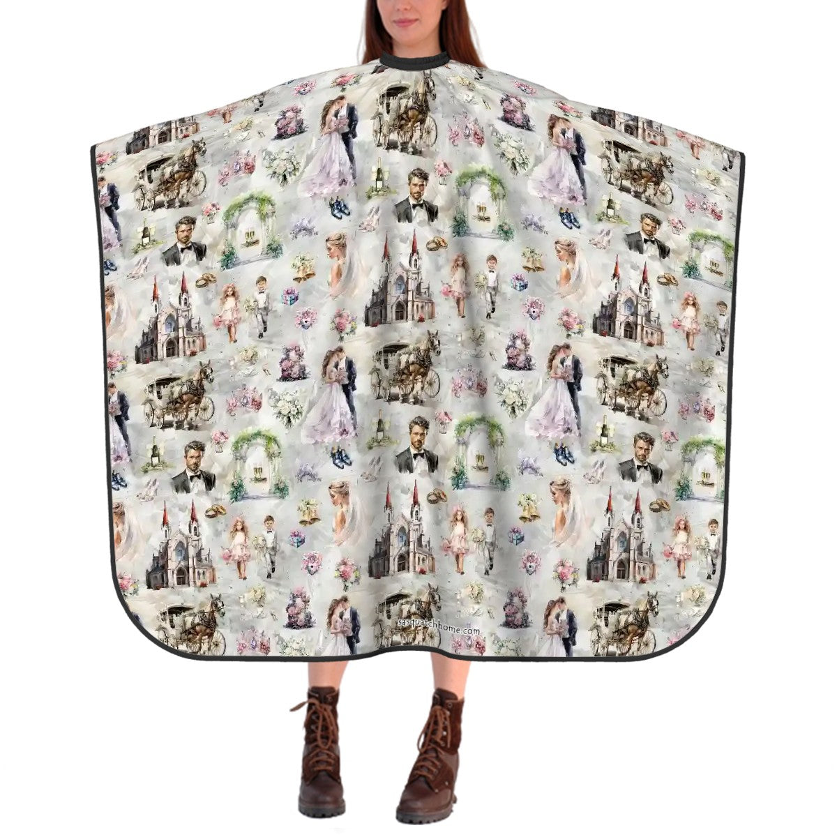 Many Awesome Designs Adult Hair Cutting Cape, aliens, military, wedding, smurfs