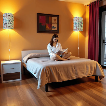 6 Alien Designs, Wall Sconces, Set of 2, Plug In