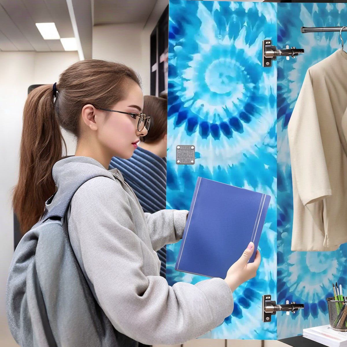Tie Dye, 2 Piece Magnetic Wallpaper - School Locker Fashion