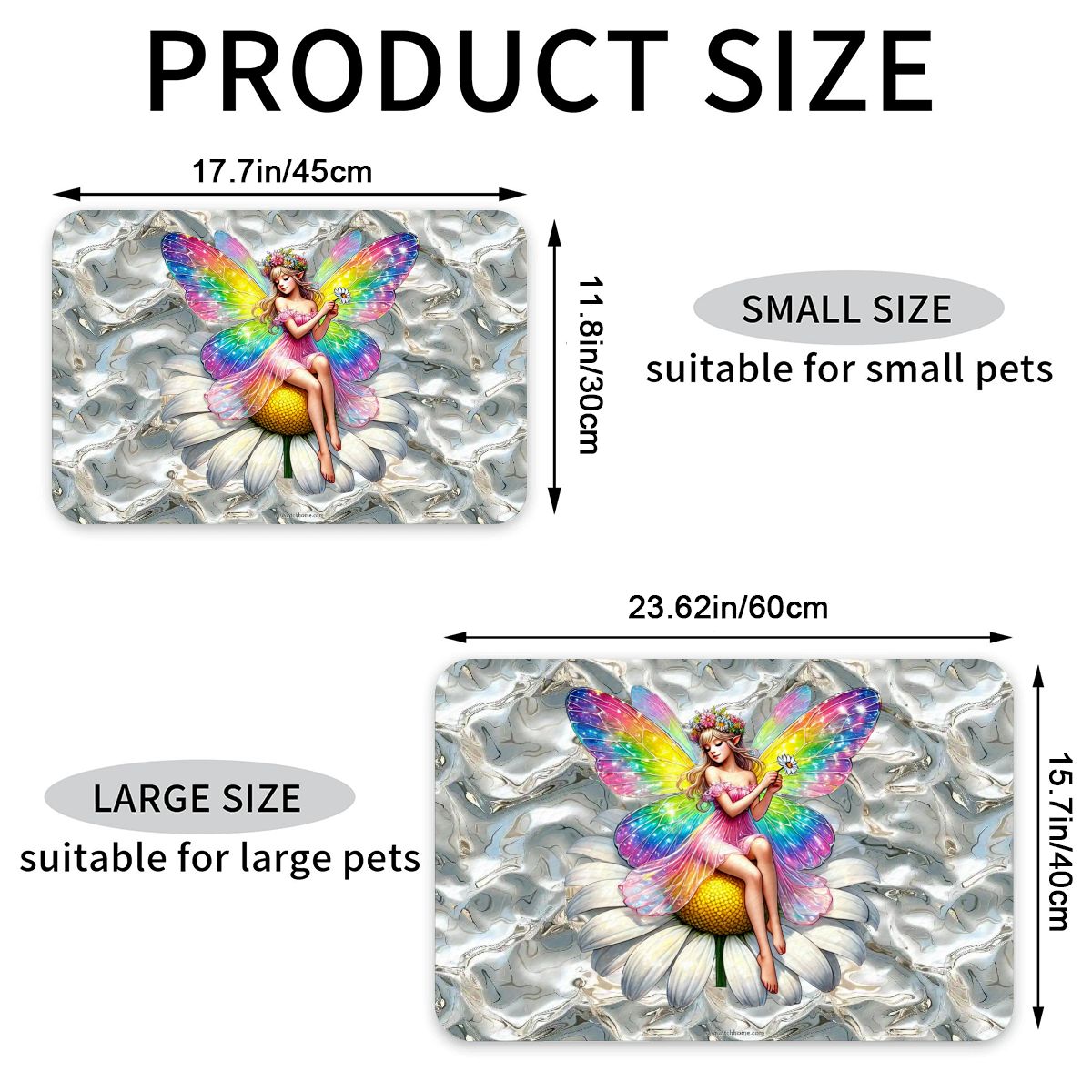 Fairy, Waterproof Pet Food Mat