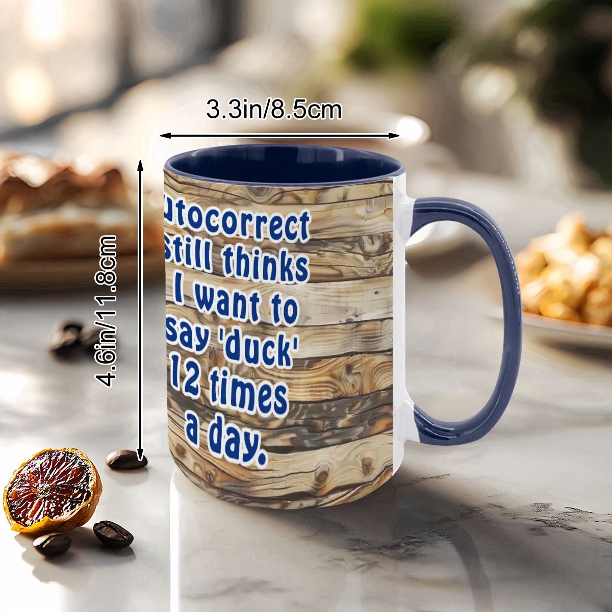 Sarcastic Sasquatch, "Autocorrect still..", Large 15 Ounce Colorful Mugs – Made In USA