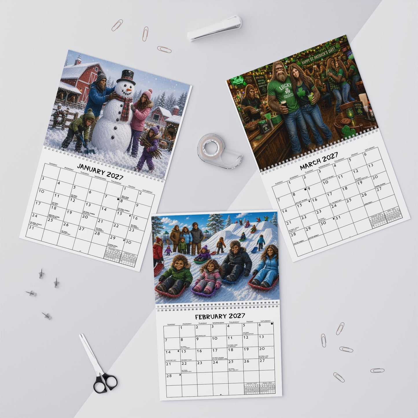 Wall Calendars 11" x 8.5"