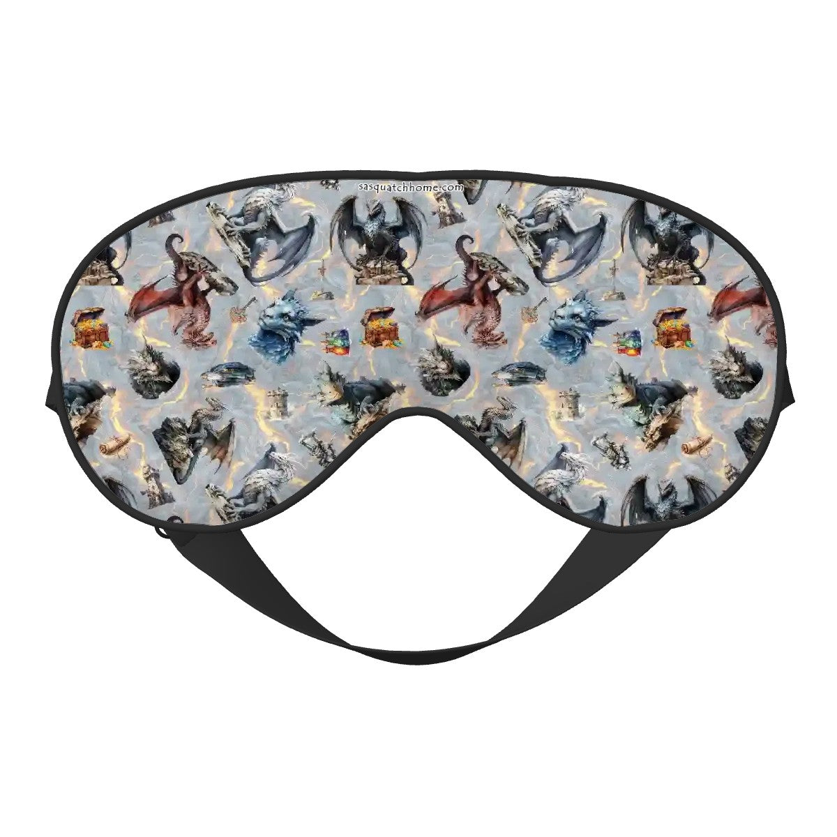 Dragon / Medieval, Sleep Mask with Adjustable Buckle