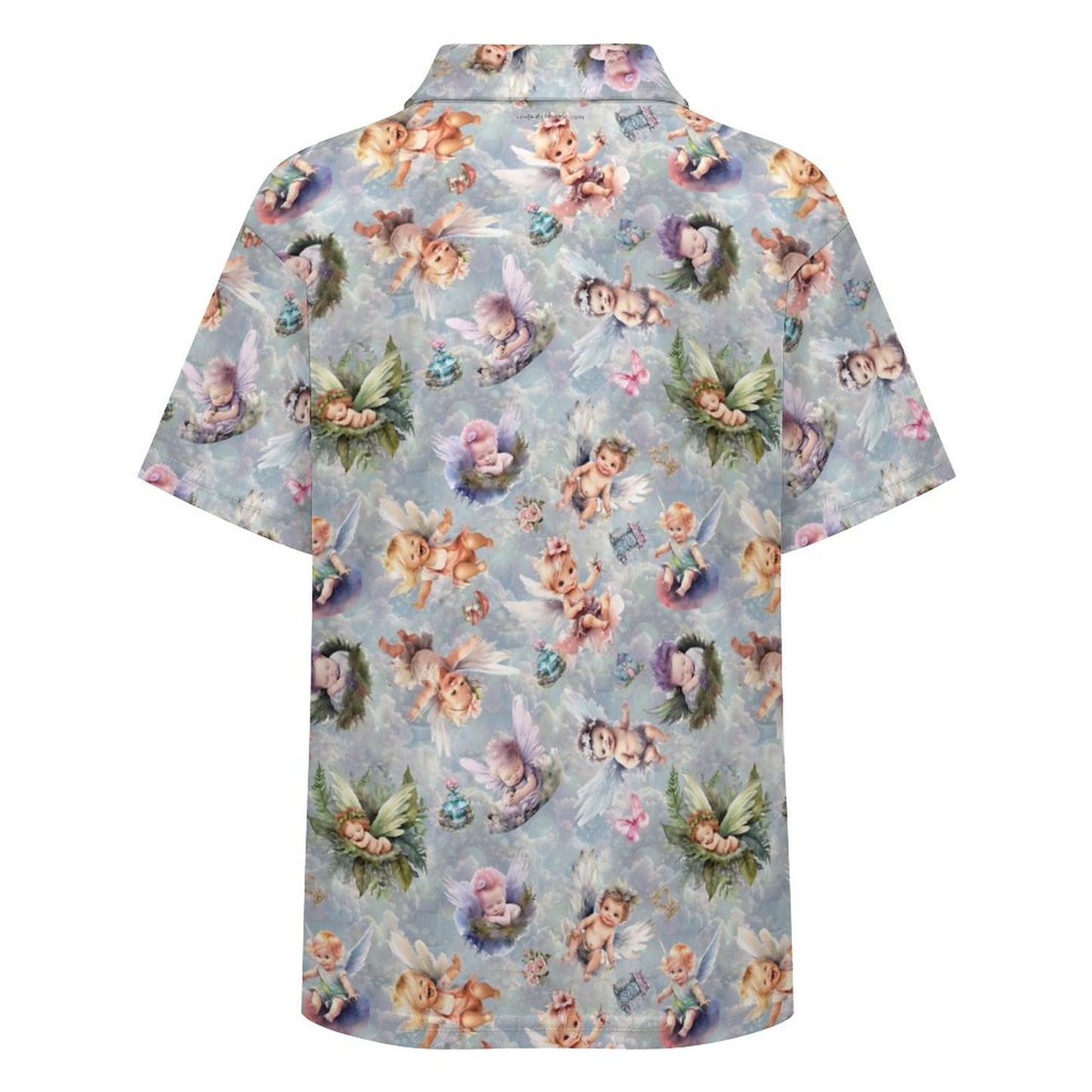 6 Fairy Design, Kids Button Down Polo Shirt