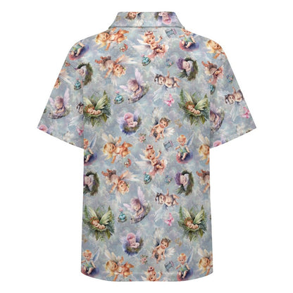 6 Fairy Design, Kids Button Down Polo Shirt