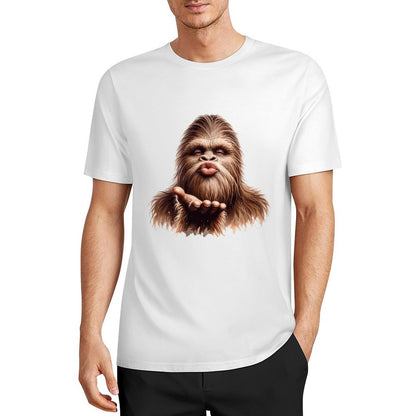 Bigfoot - Sasquatch Blow Kiss Short Sleeve Cotton T-Shirt