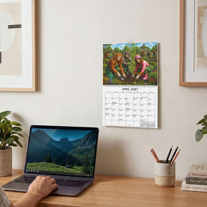 Bigfoot & Family 2027 Spiral Spine Wall Calendar