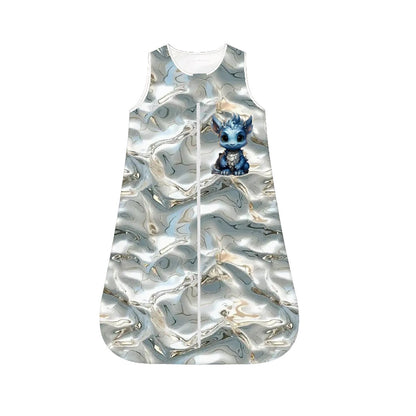 Baby Dragon on Silver Water, Sleeveless Baby Sleep Sack