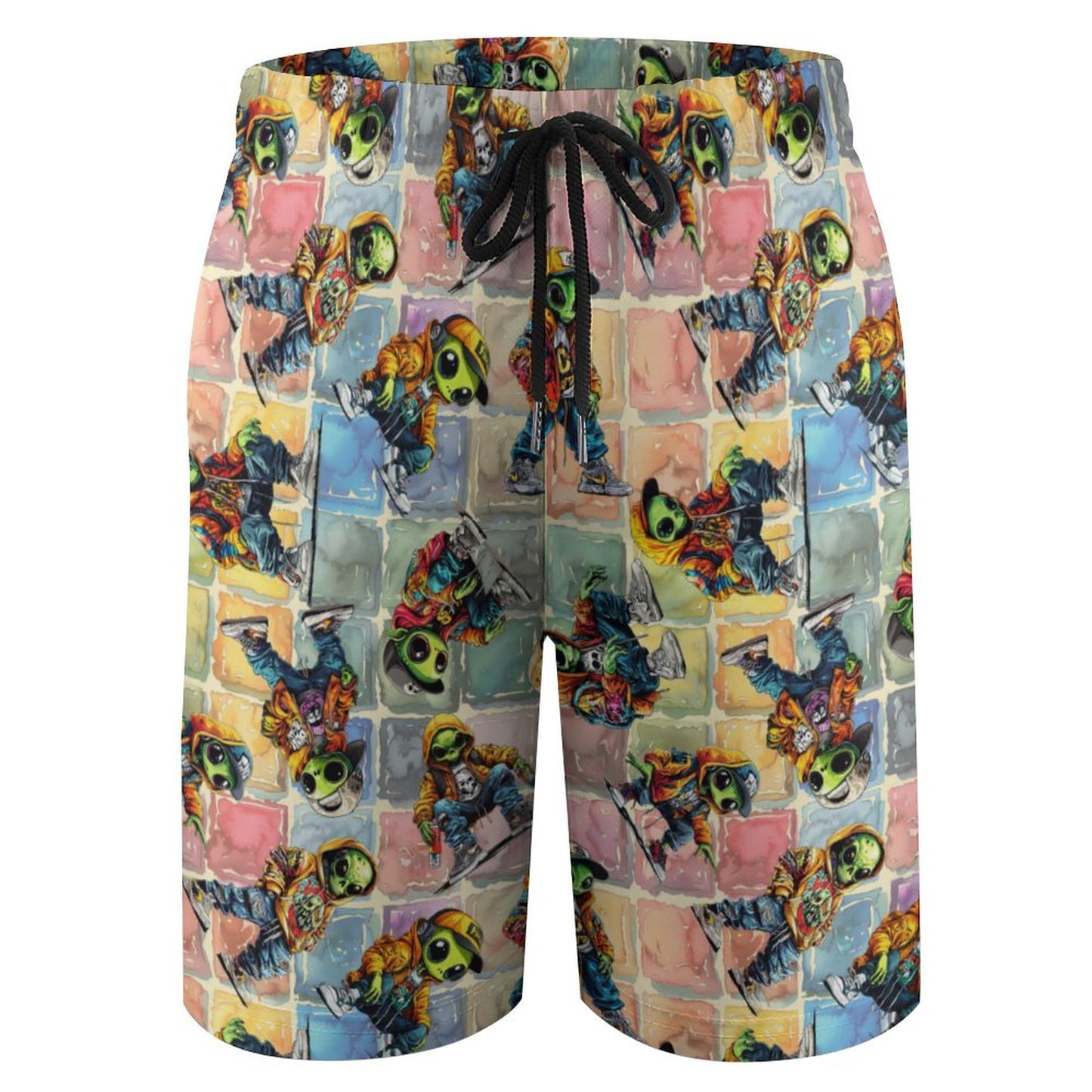 6 Alien Designs, Children’s Beach Pants, Swim Shorts