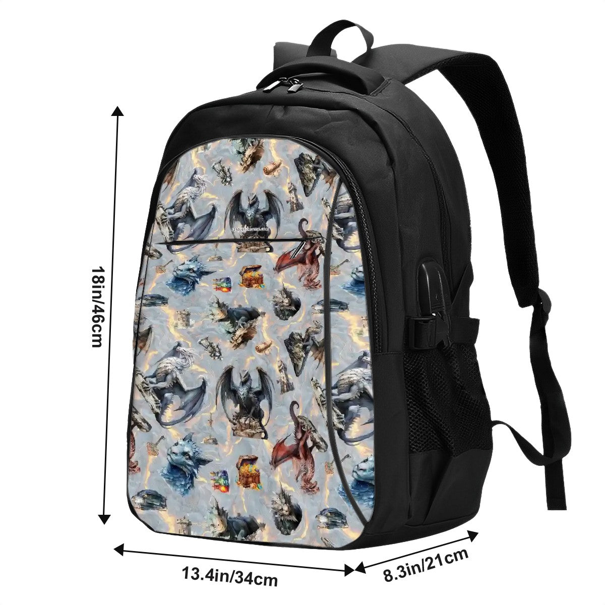 20 Misc Designs, Large Capacity, Oxford Travel, Laptop Bag with USB Charger