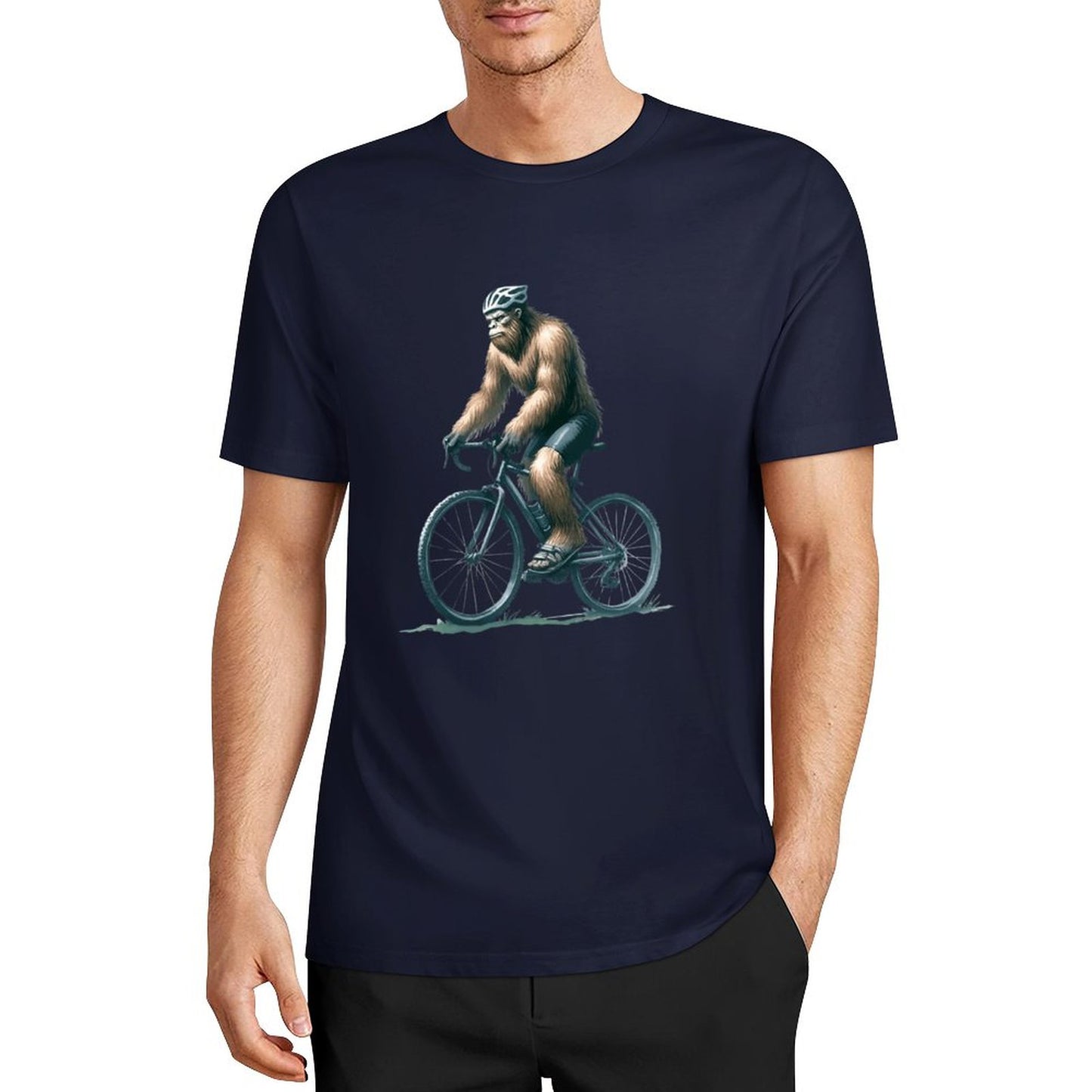 Bigfoot - Sasquatch Bicycle Short Sleeve Cotton T-Shirt