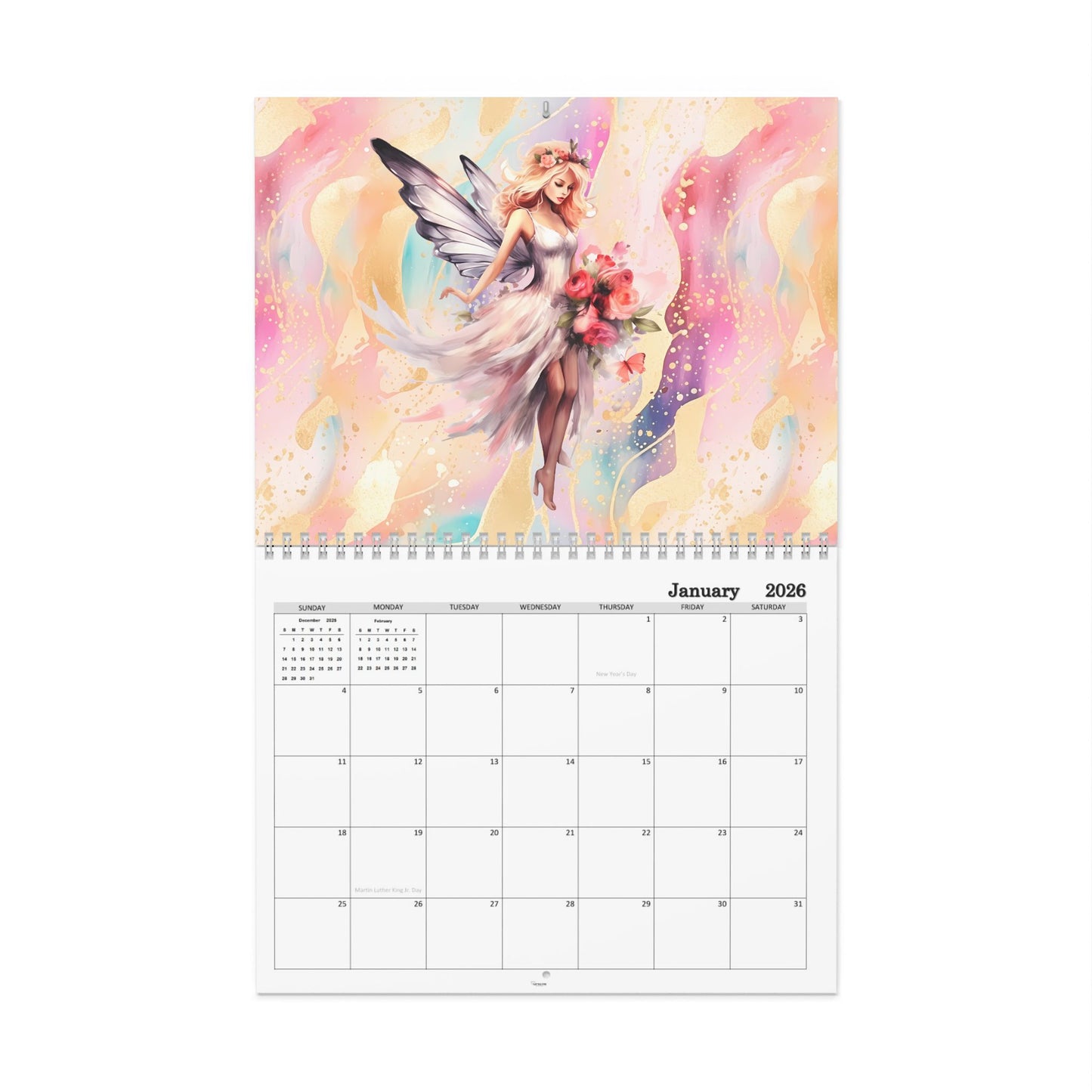 Fairy, Fantasy,  2026 8x11 inch Wall Calendar  Personalize It! Home Decor, Gift for Holidays, Office Organization