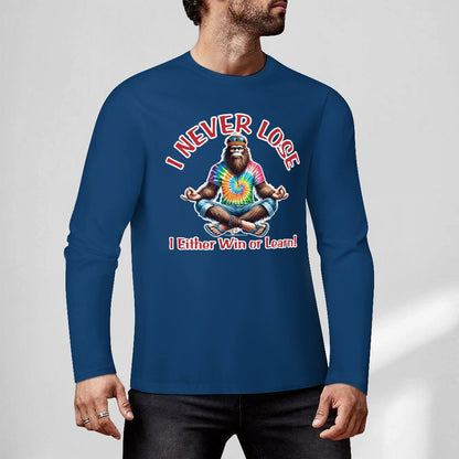 Bigfoot / Sasquatch "I never lose...", Cotton Unisex Long Sleeve T-shirt