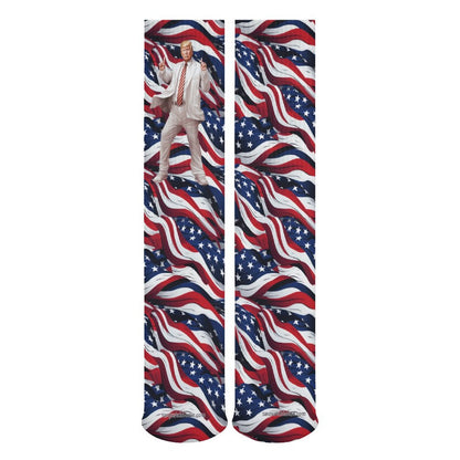 Donald Trump Dancing, 15.5 Inch Tube Socks