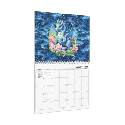 Dragons, 2026 8x11 inch Wall Calendar Personalize As Gift Home Decor, Gift for Holidays, Office Organization