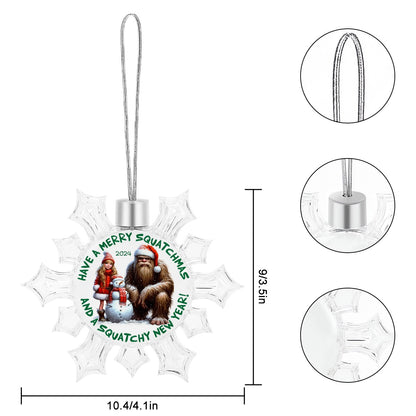 Bigfoot, Sasquatch Christmas Snowflake Decorations - "Have a Merry Squatchmas"