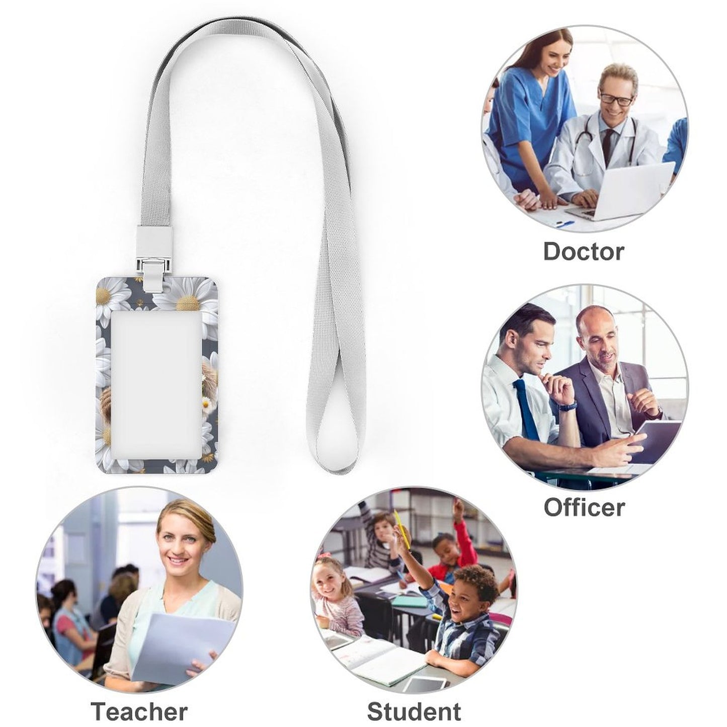 Sasquatch "Smell the Flowers" Vertical ID Badge Holder