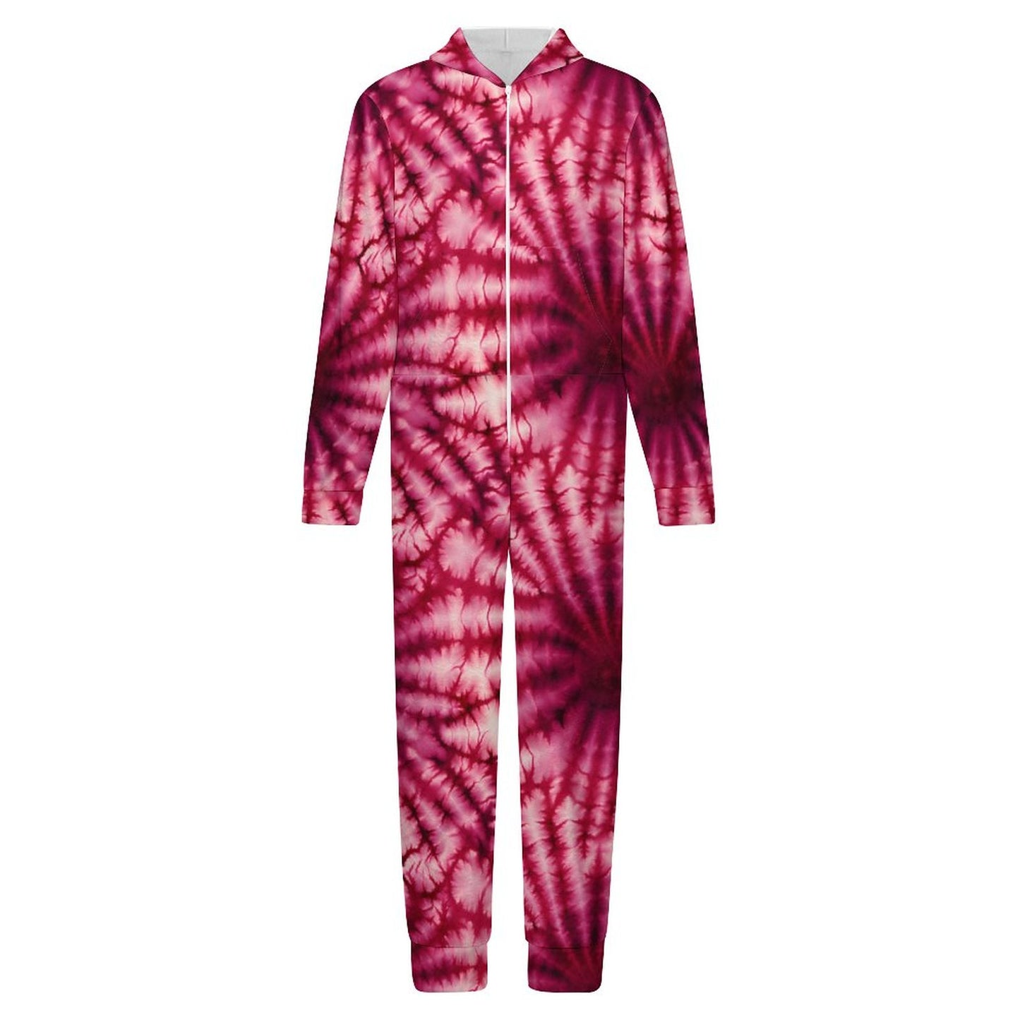 10 Tie Dye Designs, Youth Flannel Footless Zip up Pajama Jumpsuit