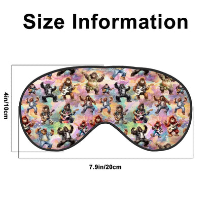 2 Sided Soft Eye Sleep Mask – Sasquatch St. Patrick / Irish + Bigfoot Valentine Love