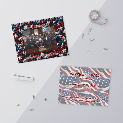 Donald Trump, MAGA  2026 8x11 inch Wall Calendar  Personalize It! Home Decor, Gift for Holidays, Office Organization
