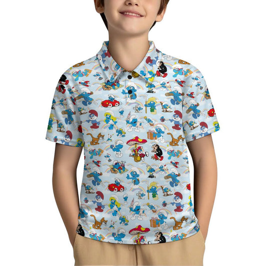 10 Misc Designs, Kids Button Down Polo Shirt