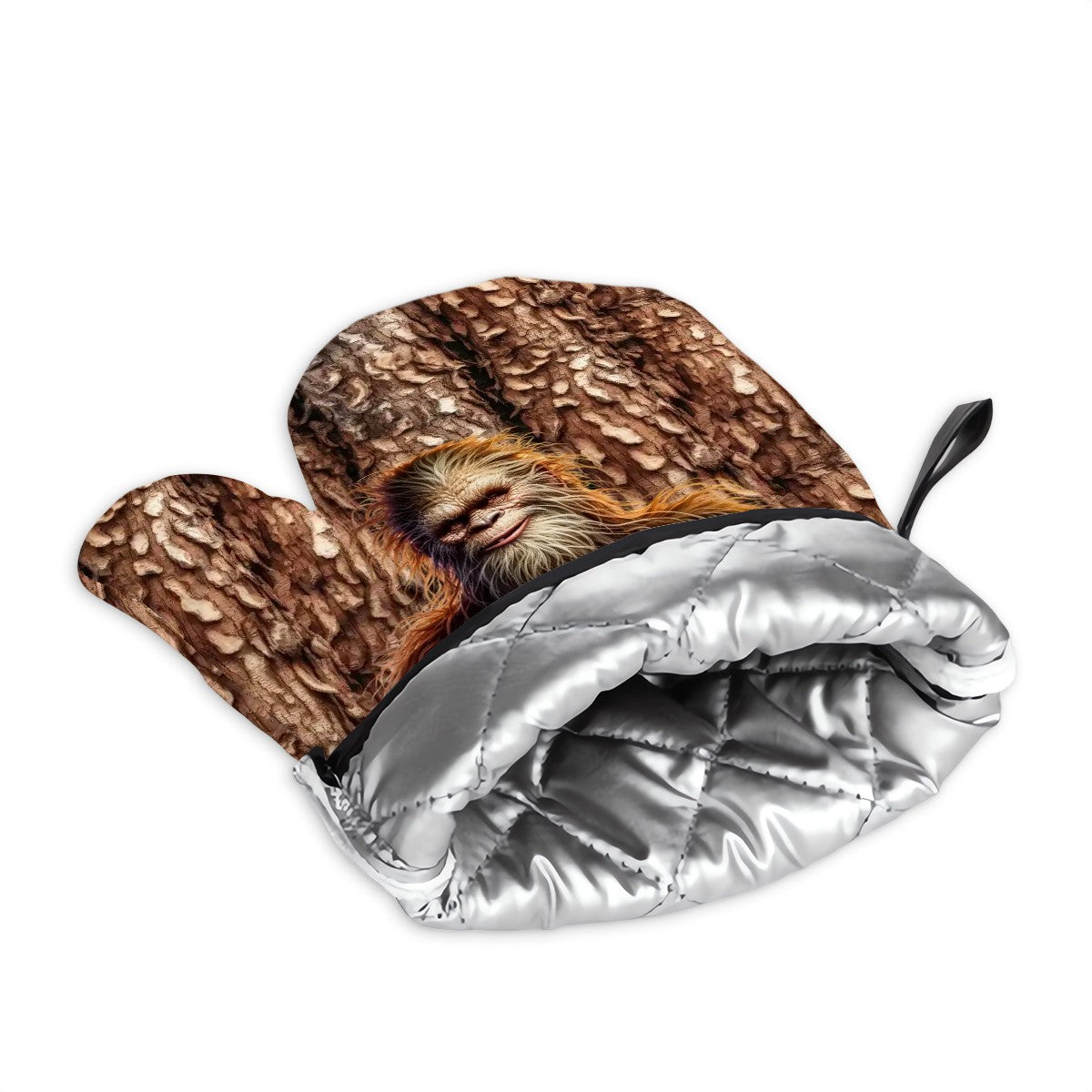 Bigfoot / Sasquatch Heart Hands, 4 Piece Oven Mitts / Pot Holder Sets