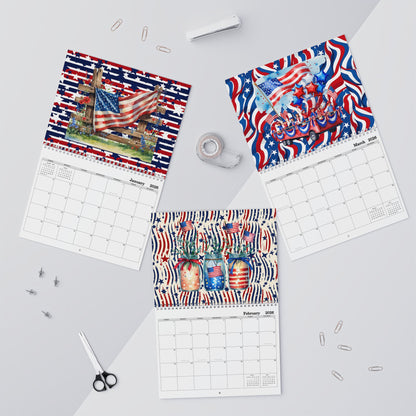 American Pride 2026 8 x 11 inches Calendar, Home Decor, Gift for Holidays, Office Organization