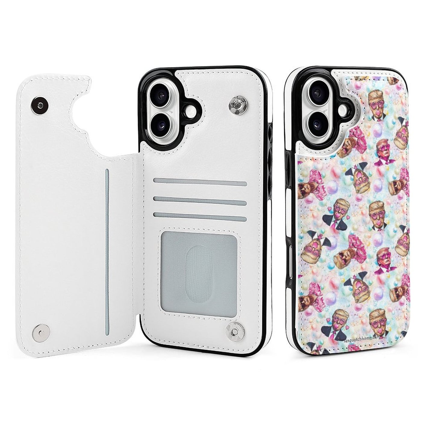 20 Donald Trump Designs, iPhone 16 Faux Leather Wallet Case