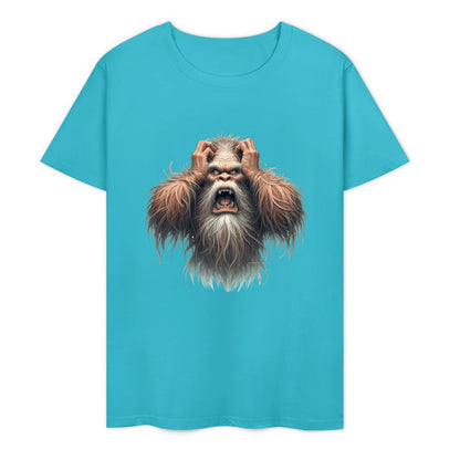 Bigfoot - Sasquatch Frustrated Short Sleeve Cotton T-Shirt