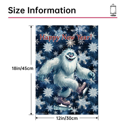 Yeti "Merry Christmas..", Garden Flag 12"x18" (Made in USA)