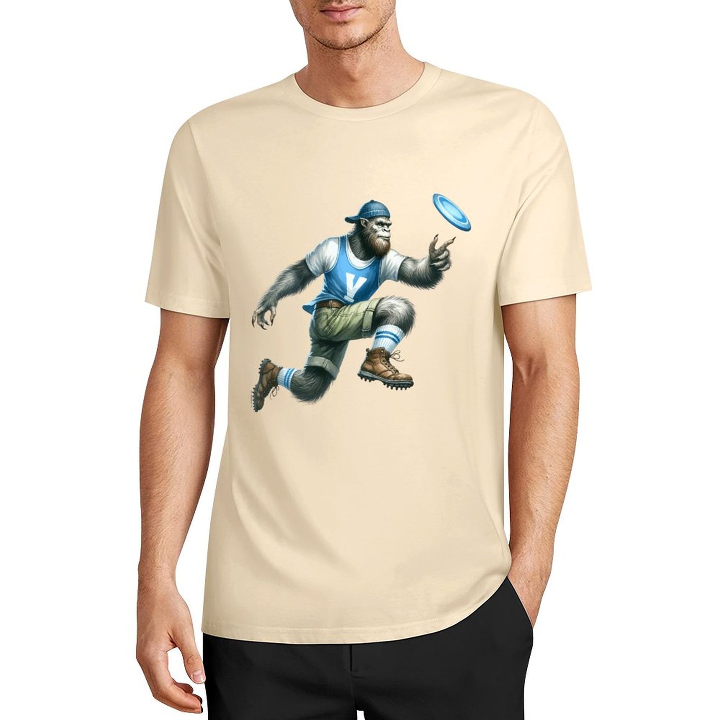 DTF 160gsm Cotton Men's Short Sleeve T-shirt (Front Printing)