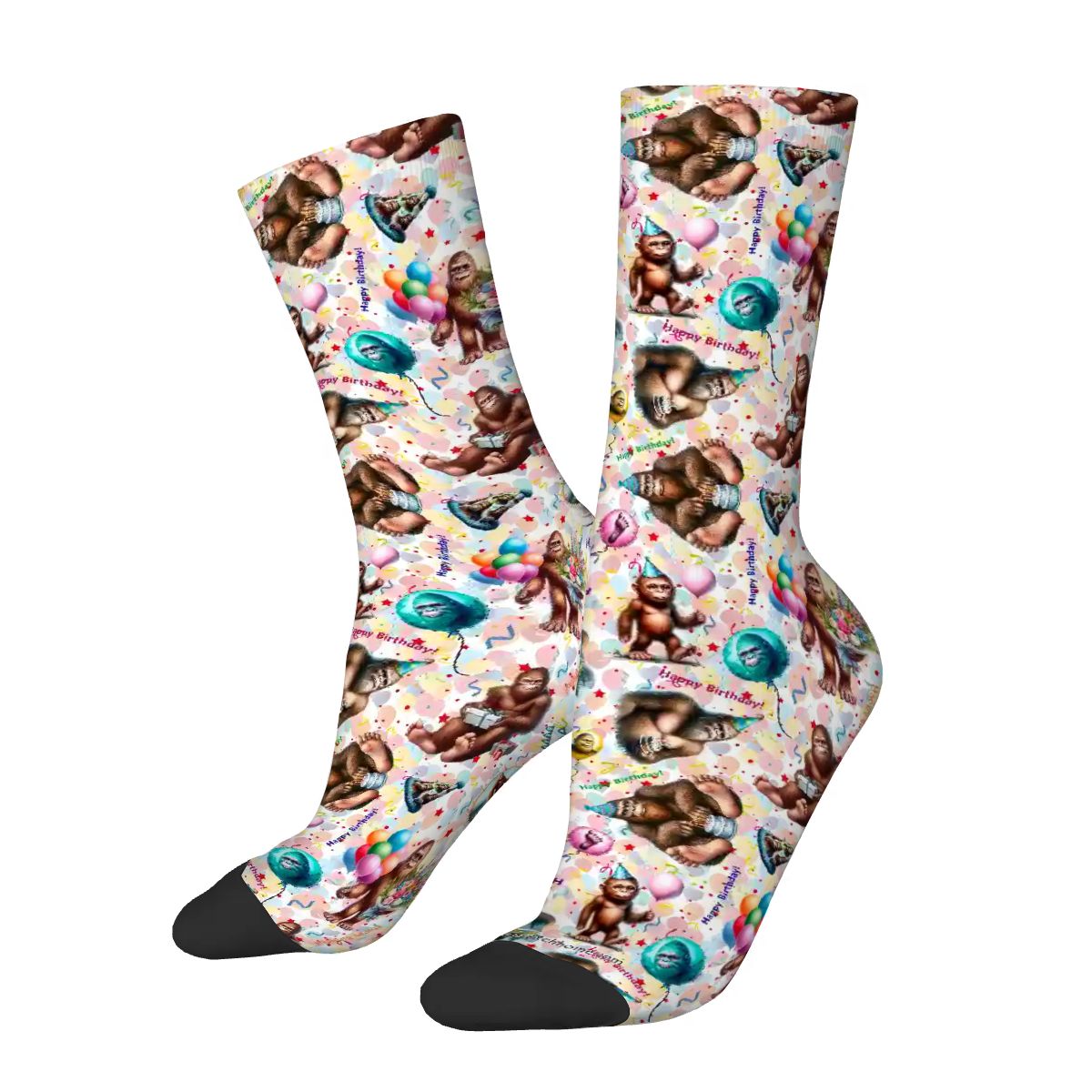 20 Bigfoot / Sasquatch Designs, Polyester Crew Socks