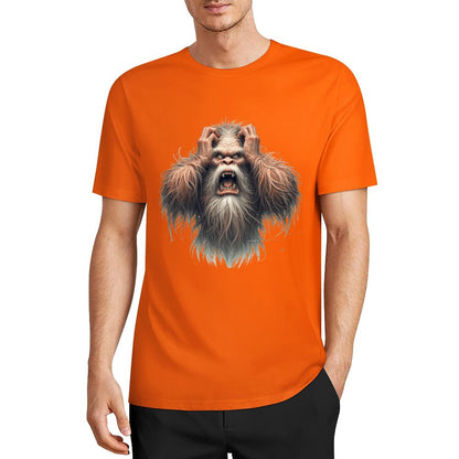 Bigfoot - Sasquatch Frustrated Short Sleeve Cotton T-Shirt