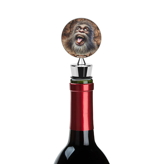 Crazy Sasquatch Face, Wine Bottle Stopper