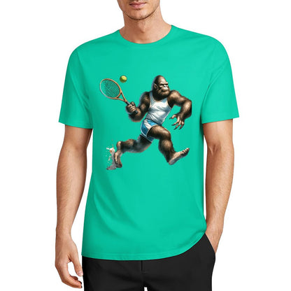 Bigfoot - Sasquatch Tennis Short Sleeve Cotton T-Shirt