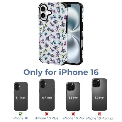 6 Alien Designs, Microfiber iPhone 16 Cases