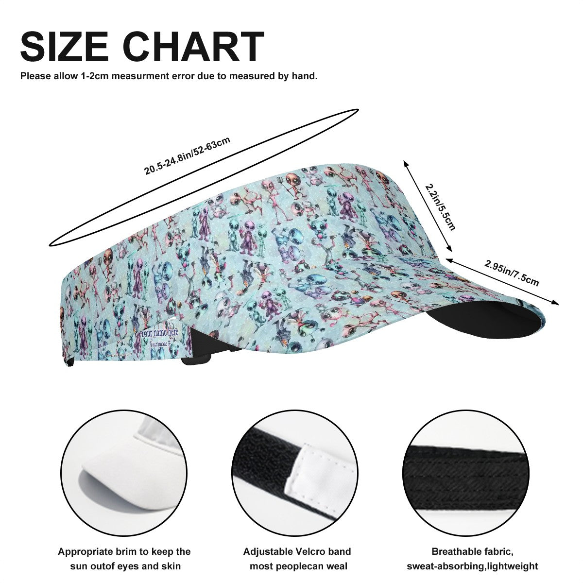 6 Alien Designs, Sun Visor Hat