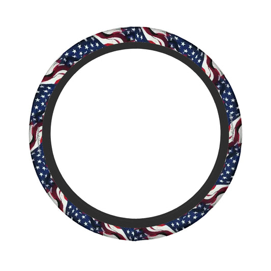 American Flag, Rugged Auto Steering Wheel Cover - 15"