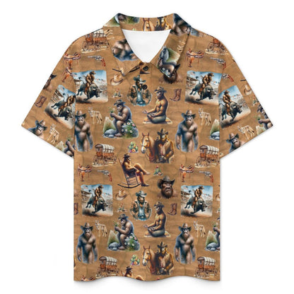 10 Sasquatch Designs, Kids Button Down Polo Shirt