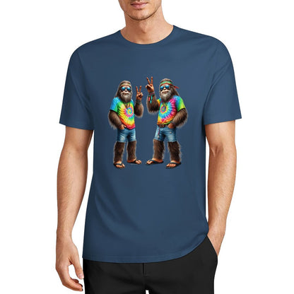 Bigfoot - Sasquatch Hippie Sasquatches Short Sleeve Cotton T-Shirt