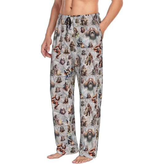 10 Bigfoot / Sasquatch Designs, Men’s Polyester, Drawstring, Pajama Pants