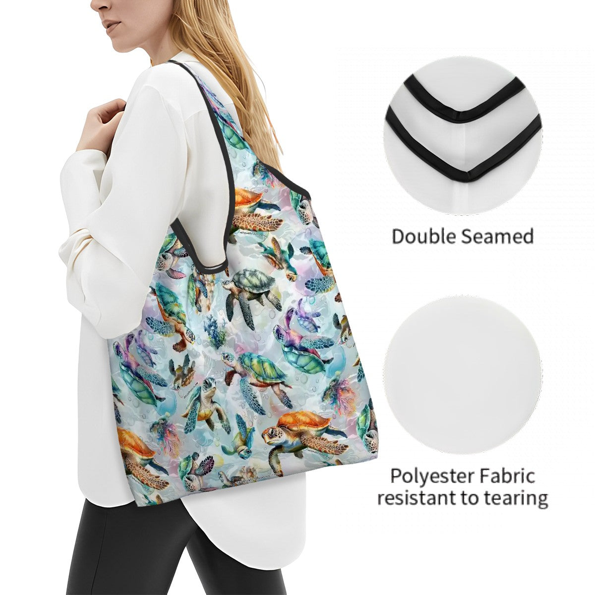 10 Animal Designs, Reusable Folding Bag