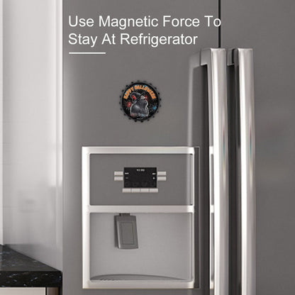 Bigfoot / Sasquatch "Happy Halloween", 3” Magnetic Can Opener / Coaster / Fridge Decor