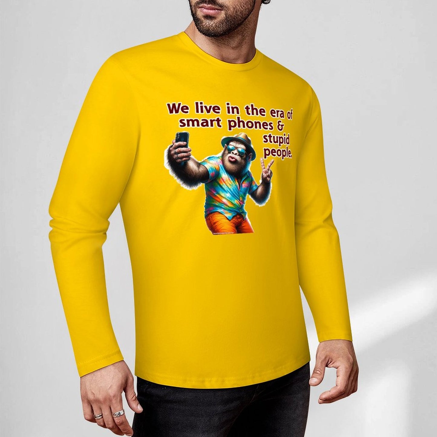 Bigfoot / Sasquatch "We Live in an Era...", Cotton Unisex Long Sleeve T-shirt