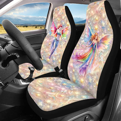 Rainbow Fairy Design, Car Seat Covers, Full 7 Piece Set