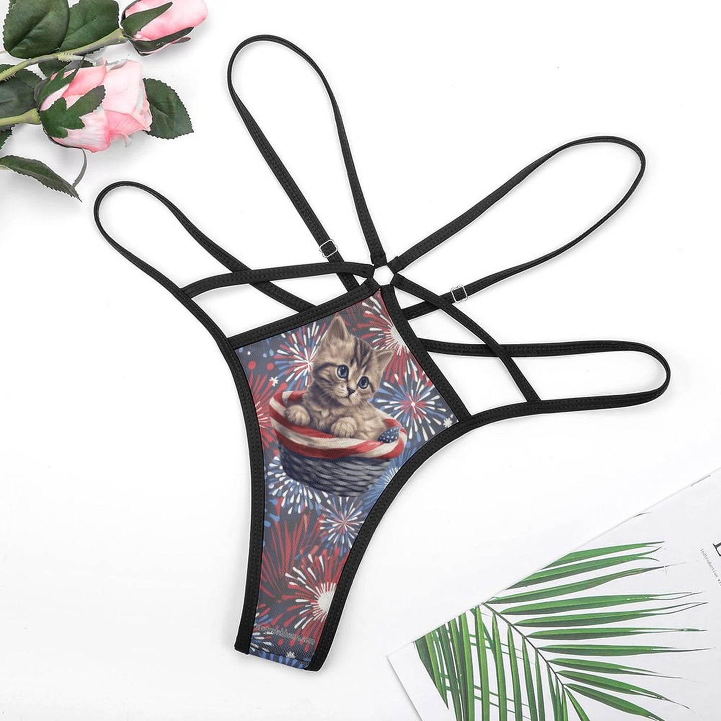 Patriot Kitty Cat, Sexy G String Thong for Women