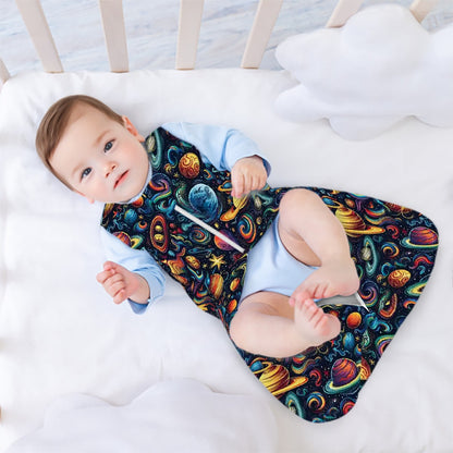 12 Galaxy Outer Space Designs, Sleeveless Baby Sleep Sack