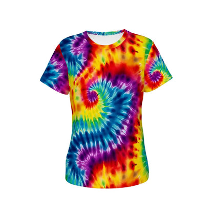 19 Tie Dye Designs, Women’s Polyester Short Sleeve T-Shirt
