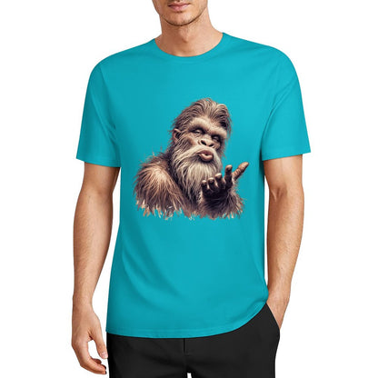 Bigfoot - Sasquatch Blowing Kiss Short Sleeve Cotton T-Shirt